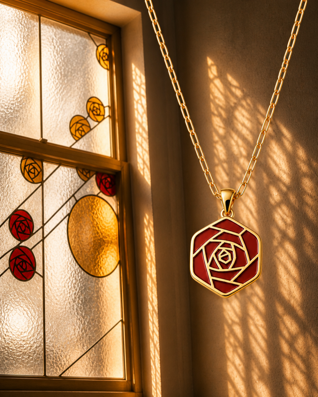 Rose de Verre kolye ve vitray